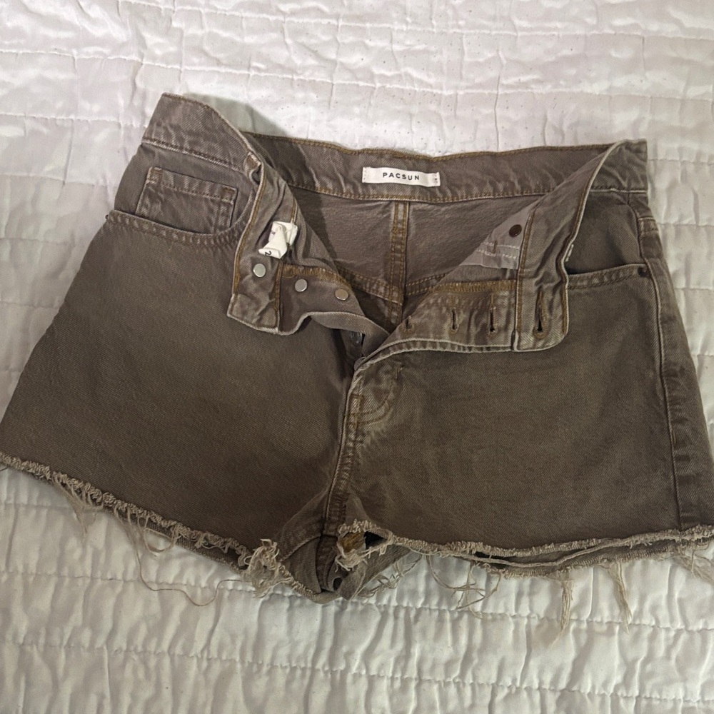PacSun Women's Tan Jean Shorts